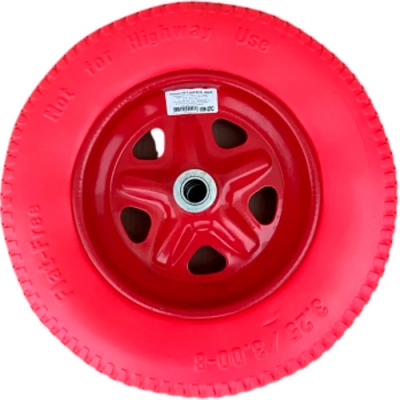 Колесо для тачки Вариант ПУ (литое) 3.25/3.00-8 с подшипником 20 мм К99-2ЛС