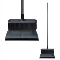 Комплект Ленивка щетка для пола Etna Мега с совком с кромкой Homver серый 2077