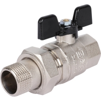 Кран шаровой полнопроходной с американкой, ВР/НР, ручка бабочка 3/4 арт.SVB-0007-200020