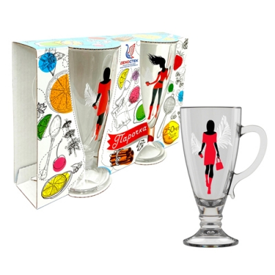 Кружка для чая /кофе 250мл. 2шт. арт.8006/2-Д "Red Line Coffee"