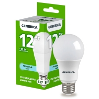 Лампа LED A60 груша 12Вт 230В 6500К E27 GENERICA арт.LL-A60-12-230-65-E27-G Лампа LED A60 груша 12Вт 230В 6500К E27 GENERICA арт.LL-A60-12-230-65-E27-G