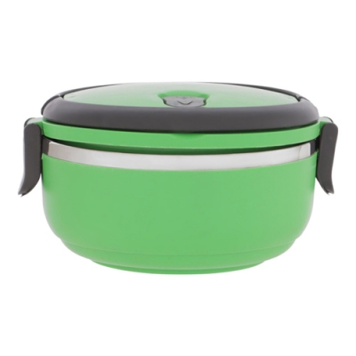 Ланч бокс с отделением для еды, контейнер для еды "Доляна", 500 мл, 8 х 17 см, зеленый арт.10673001