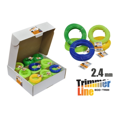 Леска для триммера Rezer ECO-TRIM MULTICOLOR 2.4мм15м Rezer