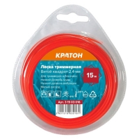 Леска триммерная Кратон Витой квадрат-2,4мм