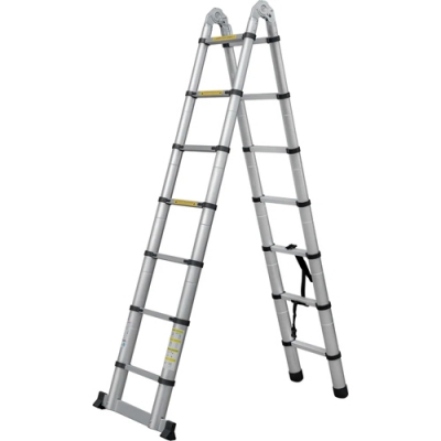 Лестница телескоп шарнирная алюминевая Новая Высота 4,4м 2*7 ступеней 2310ТЛ г.С.Петербург