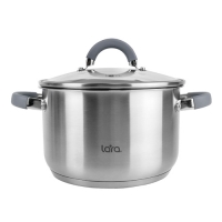 LR02-275 Кастрюля LARA (нерж) КАЛИПСО 22х13.5см 5.1л, капсул.индукционное дно, крышка стекло/силикон LR02-275 Кастрюля LARA (нерж) КАЛИПСО 22х13.5см 5.1л, капсул.индукционное дно, крышка стекло/силикон