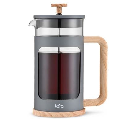 LR06-61-1000 Френч-пресс <1000мл> Экологич. чистый, система фильтрации SS 304, боросиликатное стекло