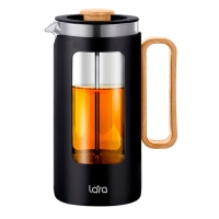 LR06-66-1100 Френч-пресс <1100мл> Система фильтрации SS 304, двойное боросиликатное стекло