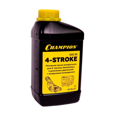 Масло для 4-тактных двигателей минеральное CHAMPION SAE 30 API SL/CF 1л 952852