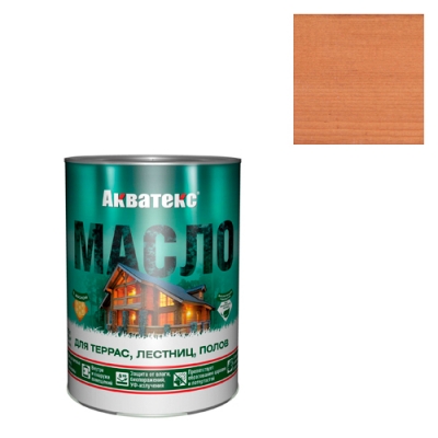 Масло для террас, лестниц, полов Акватекс 0,75 л тик (65198)