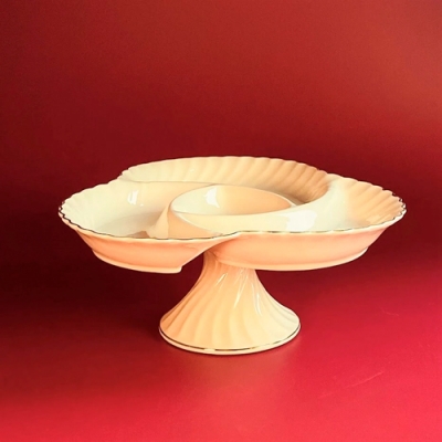 Менажница 27см на ножке ЖОЗЕ в под.уп.(х6)Фарфор арт.305-130