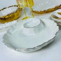 Менажница 30,5см ВАНЕССА ЗОЛОТО в под.уп.(х8)Фарфор арт.305-283