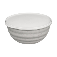 Миска Latina Homver 1,1л с крышкой гранит светло-серый