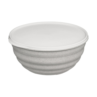 Миска Latina Homver 1,1л с крышкой гранит светло-серый