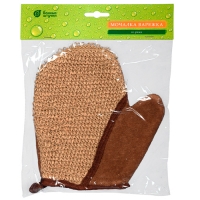 Мочалка из рами, варежка с хлопком, 18х21 см, medium, для бани и сауны "Банные штучки" /30 40363