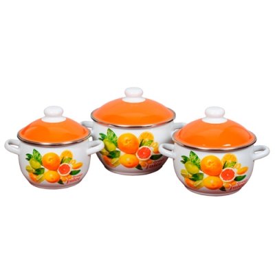 Набор из 3 пред.№02 "Orange", белосн., 6KH021M