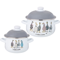 Набор кастрюль agness эмалированных серия "Family farm", 4пр. 1,5л и 2,8л, 16х10см, 20х12см 934-718 Набор кастрюль agness эмалированных серия "Family farm", 4пр. 1,5л и 2,8л, 16х10см, 20х12см 934-718