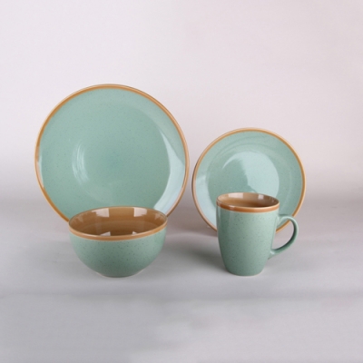 Набор столовый 4х16 в подарочной уп.с сал. и, Stone green TRSC055