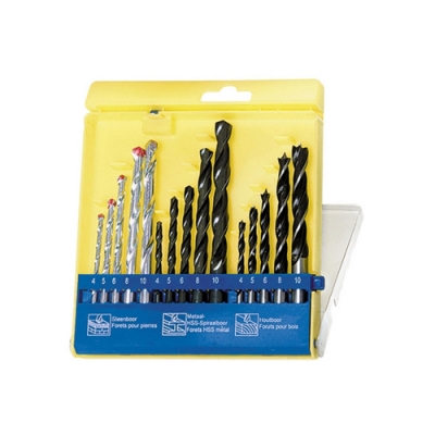 Набор сверл по бетону, металлу, дереву 4-5-6-8-10 мм, 15 шт. пласт.бокс,цилин.хвостовик/Sparta725085 Набор сверл по бетону, металлу, дереву 4-5-6-8-10 мм, 15 шт. пласт.бокс,цилин.хвостовик/Sparta725085