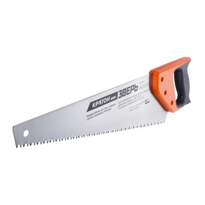 Ножовка Кратон HOBBY 450 мм шаг 7 мм 2-гранные закаленные ТВЧ зубья
