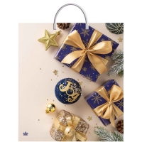 Пакет с пластмассовыми ручками 40х44+5см (100) (Бежевое настроение) Тико НГ Тико (х10/100) ПЛР61294