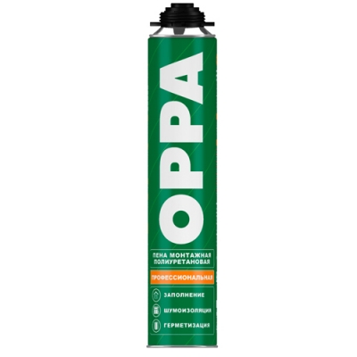 Пена монтажная OPPA всесезонная ПИСТОЛЕТНАЯ 750мл