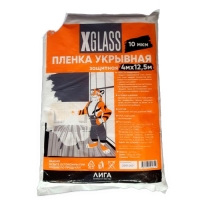 Пленка укрывная полиэтиленовая X-Glass 10мкм 4м х 12,5м