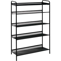 Подставка для обуви "Женева 25" 5-и полочная Черный 65х27х106см ПДО Ж25
