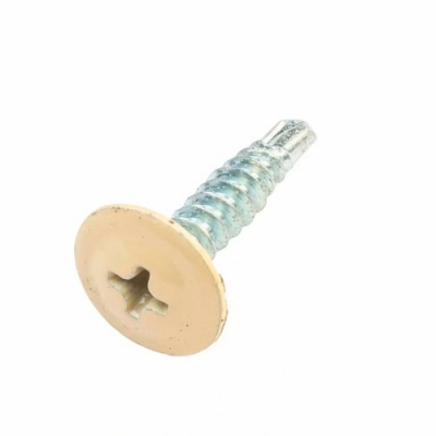 Саморезы Руфкомплект ПШС сверло 4,2 х 25 слоновая кость RAL 1014 (500 шт)