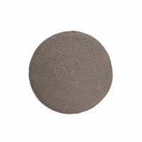 Сервировочная салфетка круглая 38см серая арт.DMP23