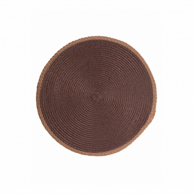 Сервировочная салфетка круглая JUTE 38см свето-коричневая арт.DMP24