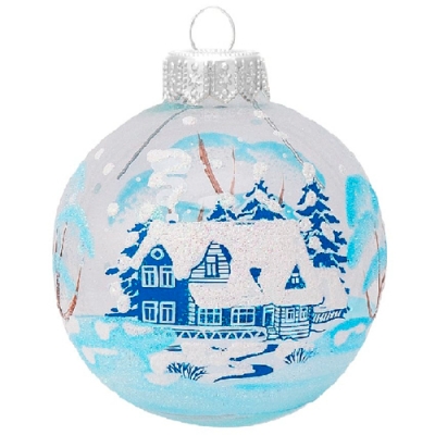 Шар "Зимний новый 1", 65 мм, в подарочной упаковке