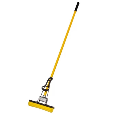 Швабра МОП губка, ПВА, 120х27 см, желтый, с отжимом, желтая, Марья Искусница, KD-8019YELLOW (499778)