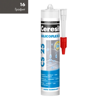 Силиконовая затирка ЦЕРЕЗИТ CS 25/280 ГРАФИТ 16 3000425 Силиконовая затирка ЦЕРЕЗИТ CS 25/280 ГРАФИТ 16 3000425