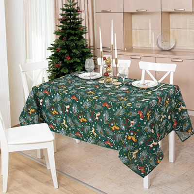 Скатерть рогожка "Лошадки" 150*185