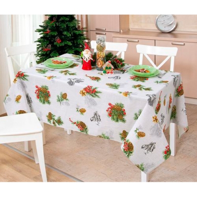 Скатерть рогожка "Серебряный звон" 150*185