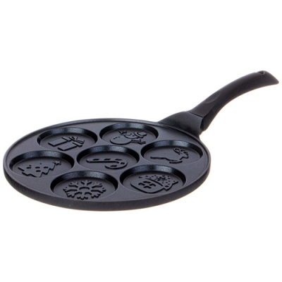 Сковорода agness "Зимняя забава" для оладий с антипригар.покрытием диаметр=26.5 см. 932-025