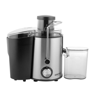 Соковыжималка Centek CT-1209 (черный, сталь) 600Вт, 2 скор., стакан 500 мл, горловина 65мм