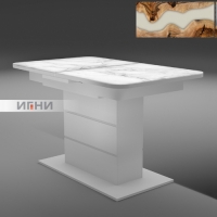 Стол "Шамбор" (белый глянец, Н123) р-р 1240*750/300 (ручной механизм, форма 2) г.Пенза Стол "Шамбор" (белый глянец, Н123) р-р 1240*750/300 (ручной механизм, форма 2) г.Пенза