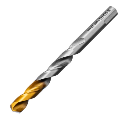 Сверло спиральное по металлу 12 x 151мм, Р6М5, Golden Tip // Denzel арт.718244