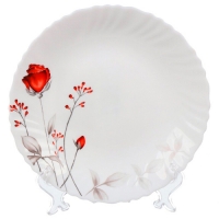 Тарелка десертная, стеклокерамика, 19 см, круглая, Вероника, Daniks, LHP 75/220303 (448945)