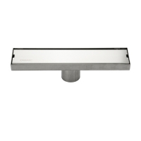 Трап 300х68 мм, нержав сталь, линейный, вертикальный, крышка литая, с сухим затвором 30031 САНАКС