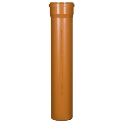 Труба канализационная наружн. SN4 TEBO 110x3,4х 500 (рыжая) RU-TB ПП