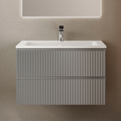 Тумба Raval Coste 80 подвесная, Светло-серая (под умывальник Modul-80)