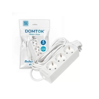 Удлинитель бытовой "DOMTOK" (ЛИДЕР) 3 гнезда, ПВС 3*0,75, 2,2кВт, з/к 5м (2376) Удлинитель бытовой "DOMTOK" (ЛИДЕР) 3 гнезда, ПВС 3*0,75, 2,2кВт, з/к 5м (2376)