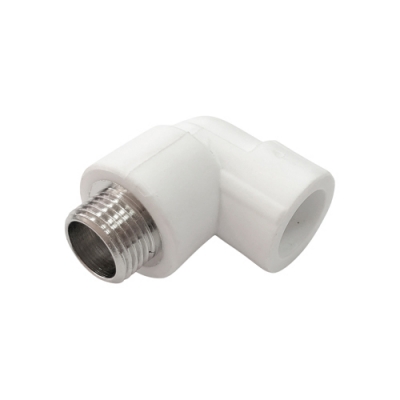 Угольник Valfex переходной с наружней резьбой 20х3/4 (75/15) белый