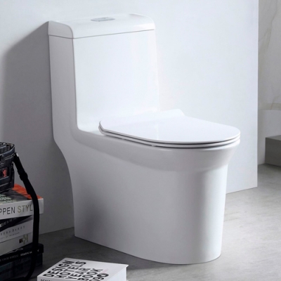 Унитаз-моноблок EvaGold SM9610R безободковый, сиденье тонкое ДП, арматура (с гофрой и подводкой)