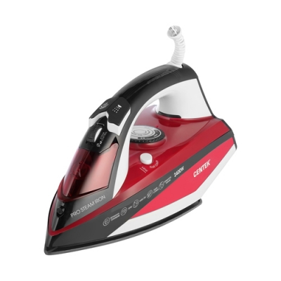 Утюг Centek CT-2344 RED (красный) 2400Вт, керамическая подошва, мощный паровой удар, самоочистка, 33 Утюг Centek CT-2344 RED (красный) 2400Вт, керамическая подошва, мощный паровой удар, самоочистка, 33