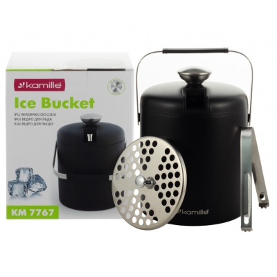 Ведро для льда объемом 1,3 л с крышкой и щипцами (7767)