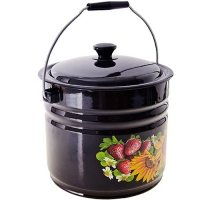 Ведро цил. штамп с кр. 41204-222/6 -У2 10л (корич.) пр-во ООО "КМК"